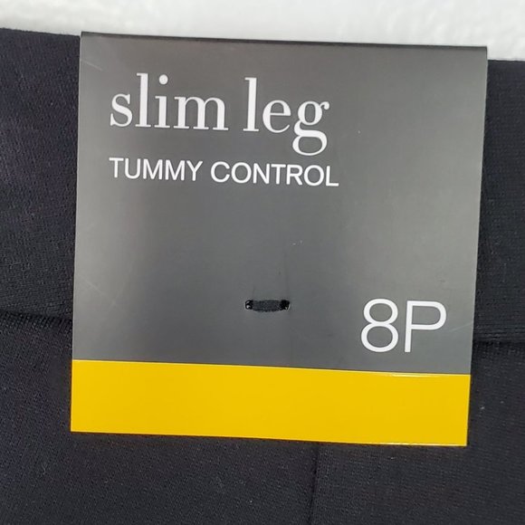 Alfani Black Slim Leg Tummy Control Classic Timeless Career Pants NWT Size 8P - Picture 8 of 11